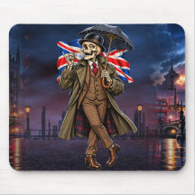 Esqueleto Britânico Londres Chuva Chá Jack União G