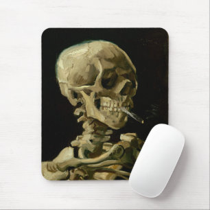 Mousepad Esqueleto com cigarro queimado   Van Gogh