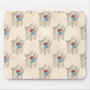 Mousepad Esqueleto com Rosas