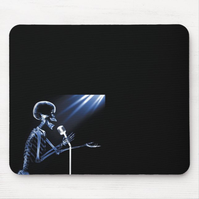 MOUSEPAD ESQUELETO DA VISÃO DO RAIO X QUE CANTA EM MIC (Frente)
