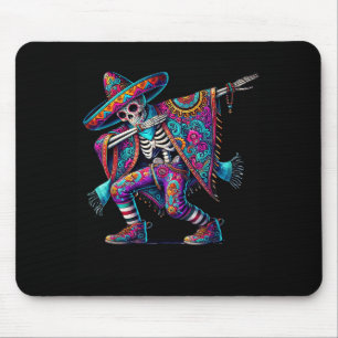 Mousepad Esqueleto dabbing cinco de mayo chapéus de festa
