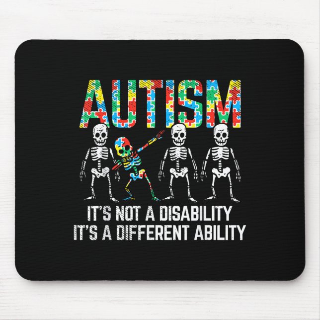 Mousepad Esqueleto Dabbing Não é uma Deficiência Conscienti (Frente)