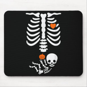 Mousepad Esqueleto de bebê de Halloween Caixa torácica Abób