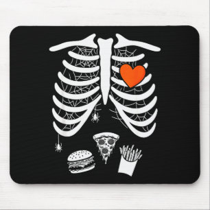 Mousepad Esqueleto de Bebê Grávida Raio-X Caixa Torácica pa