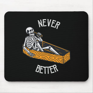 Mousepad Esqueleto De Crânio Nunca Melhor No Hallowee De Co