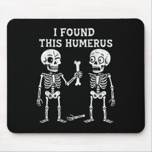 Mousepad Esqueleto De Dia de as Bruxas engraçado Encontrei