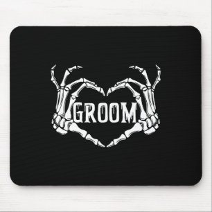 Mousepad Esqueleto de Groom Spooky Mãos Noivado de Hallowee