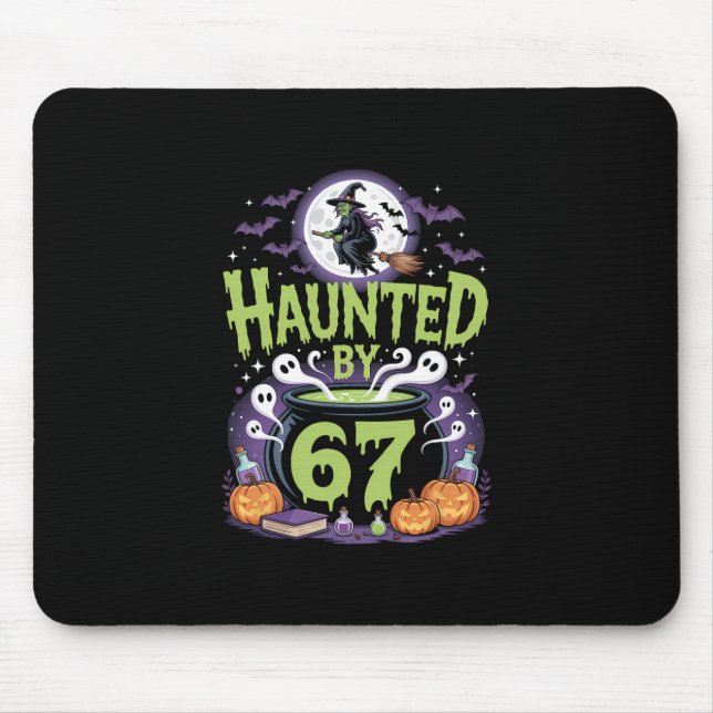 Mousepad Esqueleto de Halloween Assombrado Número Seis Sete (Frente)