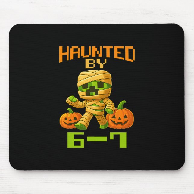 Mousepad Esqueleto de Halloween Assombrado Número Seis Sete (Frente)