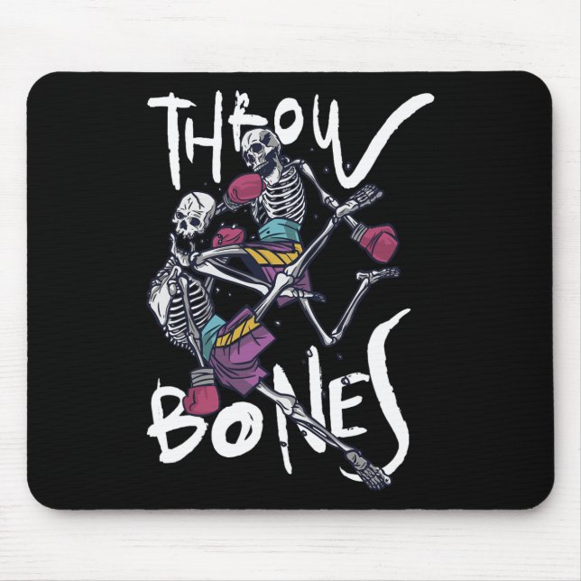 Mousepad Esqueleto de Muay Thai - Boxe Tailandês e Kickboxi (Frente)