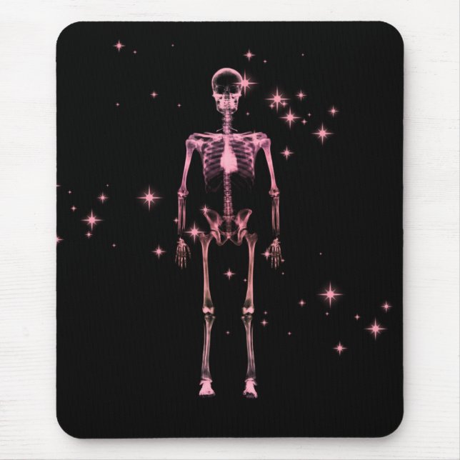 Mousepad Esqueleto de Raio X espumante - Vermelho (Frente)