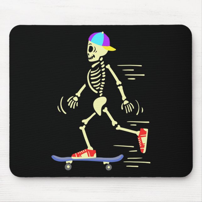Mousepad Esqueleto de skate de skate  (Frente)
