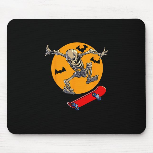 Mousepad Esqueleto de skate masculino Skateboard  (Frente)