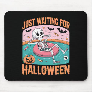 Mousepad Esqueleto de Verão assustador só esperando pelo Ha