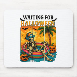 Mousepad Esqueleto de Verão assustador só esperando pelo Ha