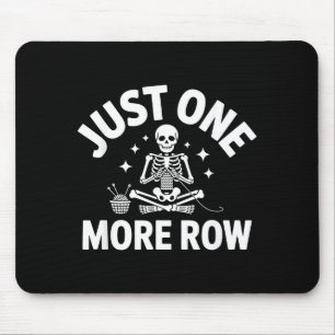 Mousepad Esqueleto Divertido de Tricô Hobby Crochê Humor Fi