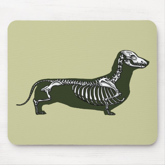 Mousepad esqueleto do dachshund (Frente)