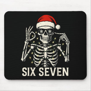 Mousepad Esqueleto do Meme de Natal 67 Com Chapéu de Papai