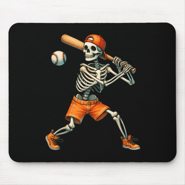 Mousepad Esqueleto Engraçado Batendo Homens do Halloween do (Frente)