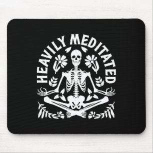 Mousepad Esqueleto Espiritual de Yoga Meditado Pesadamente