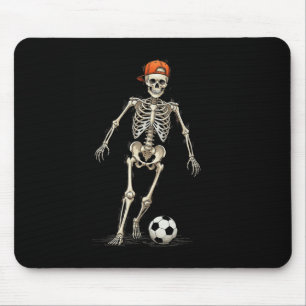 Mousepad Esqueleto Futebol Halloween Divertido Sinistro Jog