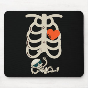 Mousepad Esqueleto Gravidez Anúncio de Raio-X Dia das Bruxa