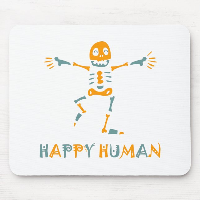 Mousepad Esqueleto humano feliz (Frente)