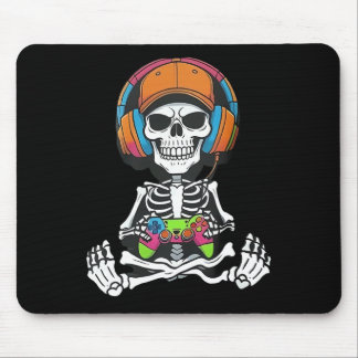 Mousepad Esqueleto Jogo de Vídeo Halloween Jogos Gamer Meni