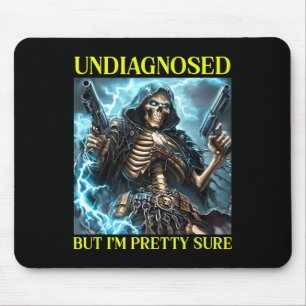 Mousepad Esqueleto Mau Autismo Brainrot Não Diagnosticado