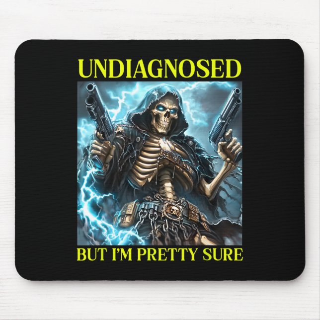 Mousepad Esqueleto Mau Autismo Brainrot Não Diagnosticado (Frente)