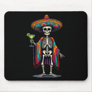 Mousepad Esqueleto mexicano Sombrero Cinco De Mayo Fiesta P