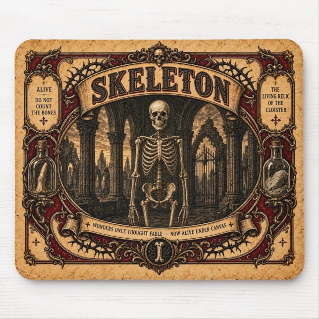 Mousepad Esqueleto, Monstro de Circo Antigo (Frente)