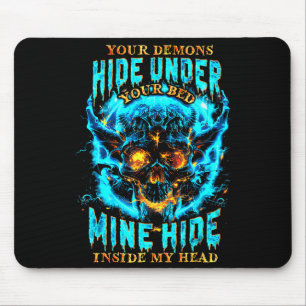Mousepad Esqueleto Nunca Melhor Cabelo Desgrenhado Bebendo