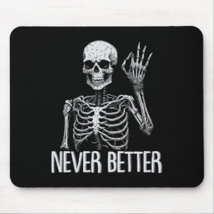 Mousepad Esqueleto Nunca Melhor Fantasia de Crânio de Hallo