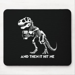 Mousepad Esqueleto T-rex Dinossauro Halloween Homens Mulher