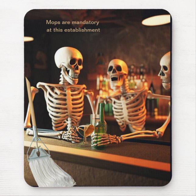 Mousepad Esqueletos de um bar (Frente)