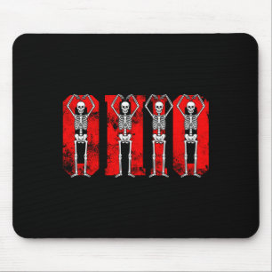Mousepad Esqueletos Engraçados de O-h-i-o Ohio no Dia dos N