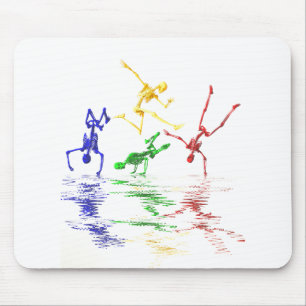 Mousepad Esqueletos que breakdancing