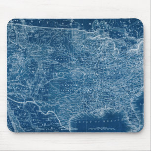Mousepad Esquema de Mapa dos EUA