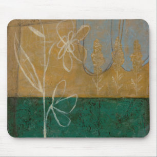 Mousepad Esquema Floral com flor e plantas