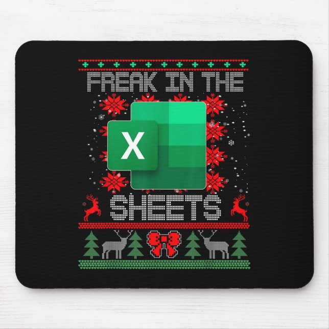 Mousepad Esquema Nas Folhas Do Excel Spreadsheet Ugly Chris (Frente)
