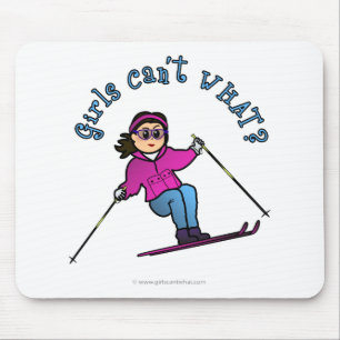 Mousepad Esqui de Neve de Menina Clara