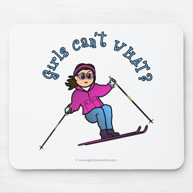 Mousepad Esqui de Neve de Menina Clara (Frente)