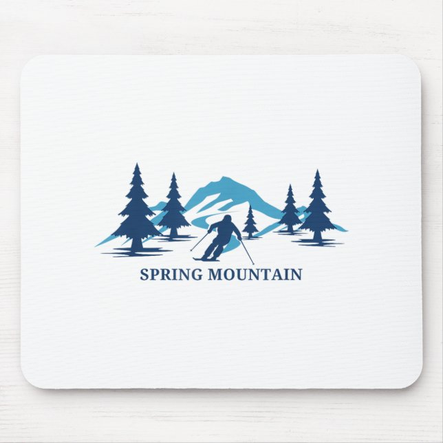 Mousepad Esqui de Ski Resort da Pensilvânia de primavera Mo (Frente)