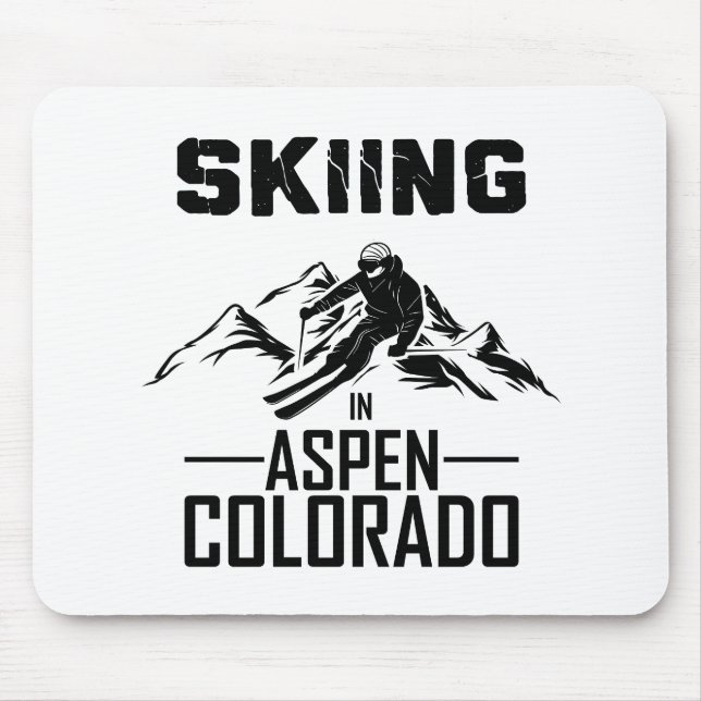 Mousepad Esqui em Aspen Colorado (Frente)