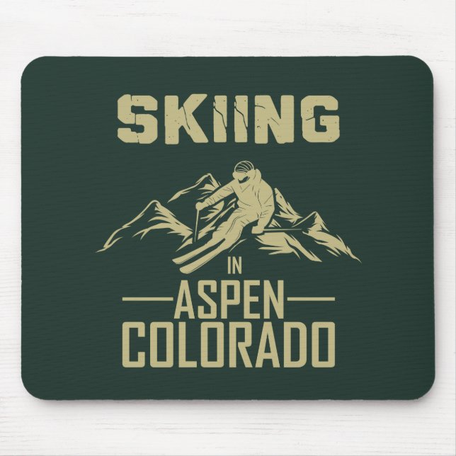 Mousepad Esqui em Aspen Colorado (Frente)