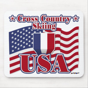 Mousepad Esqui internacional cruzado EUA
