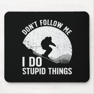 Mousepad Esqui legal para homens mulheres esquiador neve es