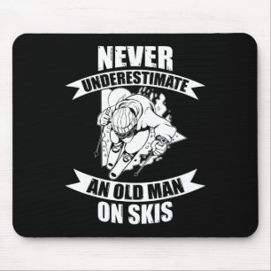 Mousepad Esqui Masculino Esquiador Divertido Nunca Subestim