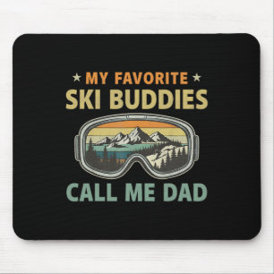 Mousepad Esqui Masculino Meus Companheiros de Esqui Favorit
